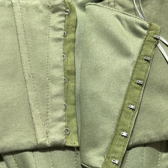 ZARA DRAPED CORSETRY-INSPIRED TOP SIZE XS IN GREEN NWT - Picture 5 of 5